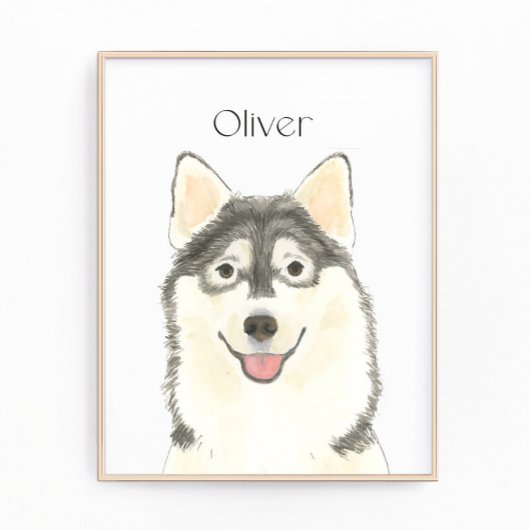 Gepersonaliseerde Pomsky Art Foto Afdruk