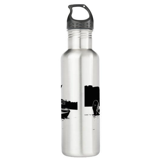Gepersonaliseerde Pontoon Boat Water Bottle Waterfles (Achterkant)