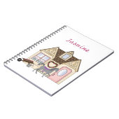 Gepersonaliseerde  pony's House Horse Notitieboek (Linkerzijde)