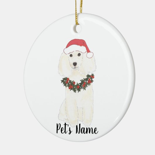 Gepersonaliseerde pool (wit) keramisch ornament (Links)