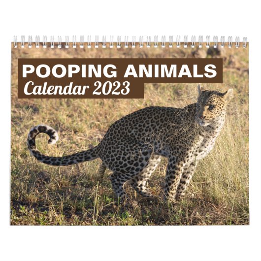 Gepersonaliseerde Pooping Dieren Kalender 2025 (Hoes)