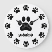 Gepersonaliseerde pootafdruk grote klok (Voorkant)