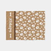 Gepersonaliseerde pootafdruk hond fleece deken (Voorkant (Horizontaal))