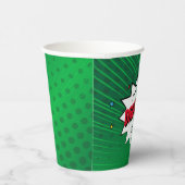 Gepersonaliseerde Pop Art Christmas Comic Papieren Bekers (Rechts)