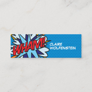 Gepersonaliseerde Pop Art Comic Book WHAM! Mini Visitekaartje