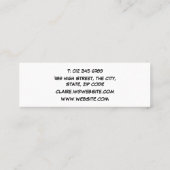 Gepersonaliseerde Pop Art Comic Book WHAM! Mini Visitekaartje (Achterkant)