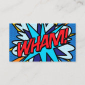 Gepersonaliseerde Pop Art Comic Book WHAM Visitekaartje (Voorkant)
