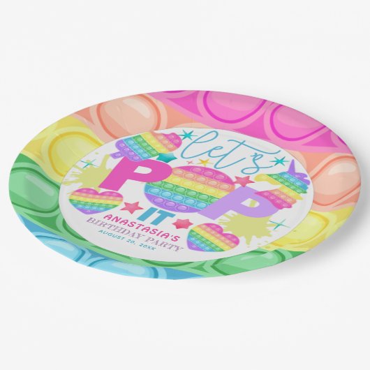 Gepersonaliseerde Pop Deze dag Papieren Bordje (Gekanteld)