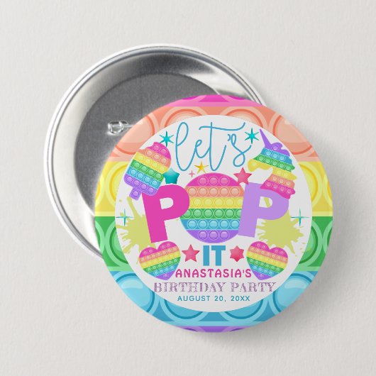 Gepersonaliseerde Pop Deze dag Ronde Button 7,6 Cm (Voorkant /achterkant)