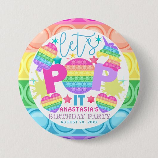 Gepersonaliseerde Pop Deze dag Ronde Button 7,6 Cm (Voorkant)