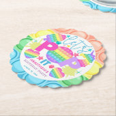 Gepersonaliseerde Pop it Birthday Girl Kartonnen Onderzetters (Gekanteld)