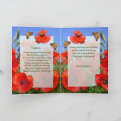 Gepersonaliseerde Poppy Field Happy Birthday Kaart (Binnen)