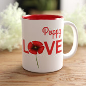 Gepersonaliseerde Poppy Flower Love Coffee Mok