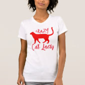 Gepersonaliseerde Populaire Crazy Cat Lady T-shirt (Voorkant)