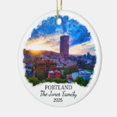 Gepersonaliseerde Portland Ornament, Oregon State Keramisch Ornament (Links)