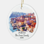 Gepersonaliseerde Porto Ornament, Portugal Gift Keramisch Ornament (Links)