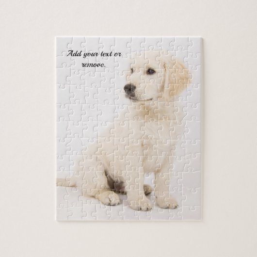 Gepersonaliseerde portret gouden honkhond: legpuzzel (Verticaal)