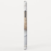 Gepersonaliseerde portretfoto op grijs marmer Case-Mate iPhone case (Achterkant/rechts)