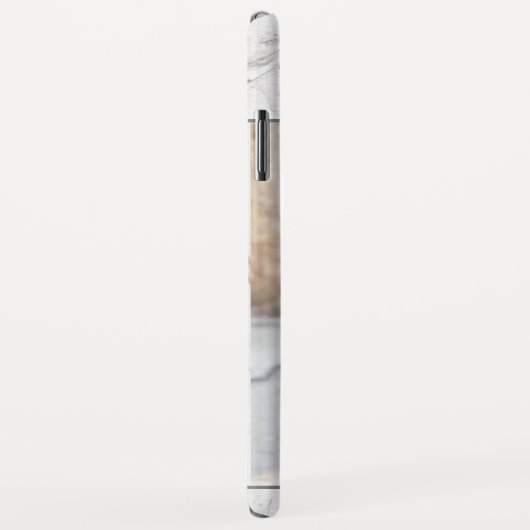 Gepersonaliseerde portretfoto op grijs marmer Case-Mate iPhone case (Achterkant/rechts)