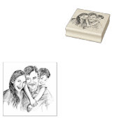 Gepersonaliseerde portretstempel rubberstempel (Gestempeld)