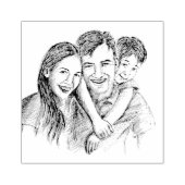 Gepersonaliseerde portretstempel rubberstempel (Afrduk)