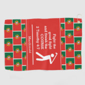 Gepersonaliseerde PORTUGAL Christelijk Golfhanddoek (Horizontaal)