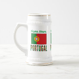 Gepersonaliseerde Portugese Vlag Erfgoed Bierpul