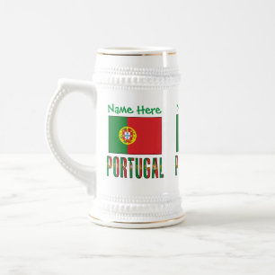 Gepersonaliseerde Portugese Vlag Erfgoed Bierpul