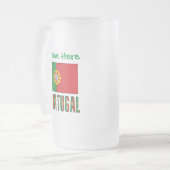 Gepersonaliseerde Portugese Vlag Erfgoed Matglas Bierpul (Voorkant links)