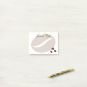 Gepersonaliseerde Post-it® notes met koffiebonen g (Op bureau)