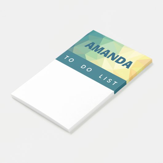 Gepersonaliseerde Post it notes modern design (Schuin)