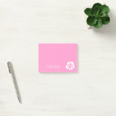 Gepersonaliseerde Post-it® notes | Roze hibiscusbl (Kantoor)