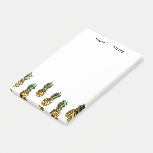 Gepersonaliseerde Post-it® notes voor ananassenlie (Schuin)