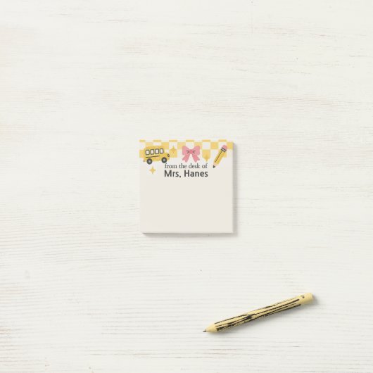 Gepersonaliseerde post-it notities van de leerkrac post-it® notes (Op bureau)