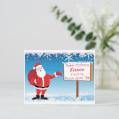 Gepersonaliseerde Post Kaart van Santa (Staand voorkant)