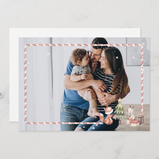 Gepersonaliseerde postKerstmis Kaart (Voorkant / Achterkant)