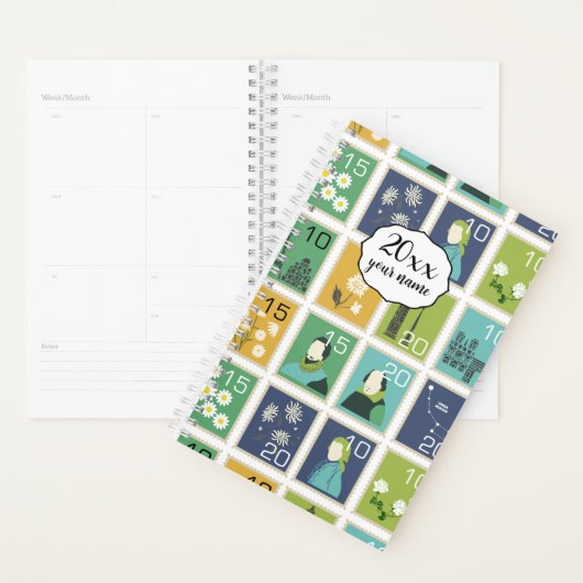 Gepersonaliseerde postzegels Planner Notitieboek (Display)