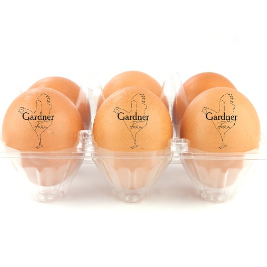 Gepersonaliseerde potlood Art Kip Naam Ei Rubberstempel