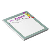 Gepersonaliseerde potlood krabbel groen ongevoerd notitieblok (Schuin)