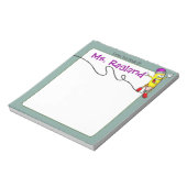 Gepersonaliseerde potlood krabbel groen ongevoerd notitieblok (Linkerzijde)