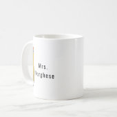 Gepersonaliseerde Potlood Leraren Koffie Koffiemok (Voorkant links)