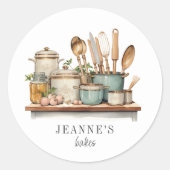 Gepersonaliseerde potten pannen kookgerei Etiket (Voorkant)