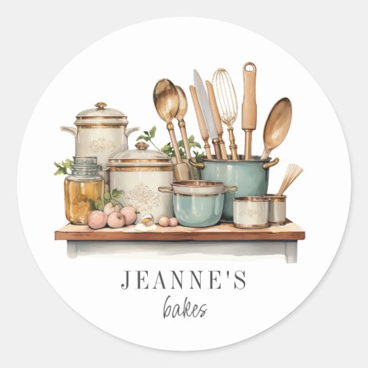 Gepersonaliseerde potten pannen kookgerei Etiket (Voorkant)