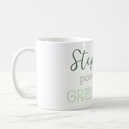 Gepersonaliseerde "Powered by Green Tea" Mok (Links)