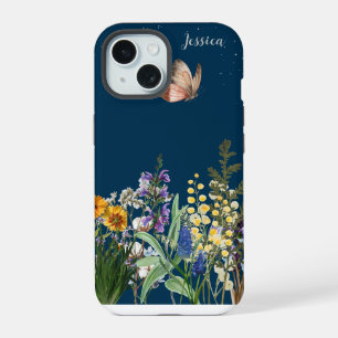 Gepersonaliseerde prachtige aquarel "Midnight" iPhone 15 Case