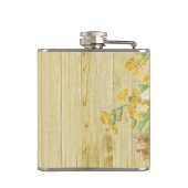 Gepersonaliseerde prachtige kleurige daffodis heupfles (Achterkant)