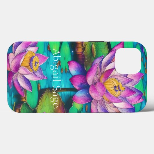 Gepersonaliseerde prachtige roze Lotus Flower Scen Case-Mate iPhone Case (Achterkant (horizontaal))