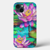 Gepersonaliseerde prachtige roze Lotus Flower Scen Case-Mate iPhone Case (Achterkant)