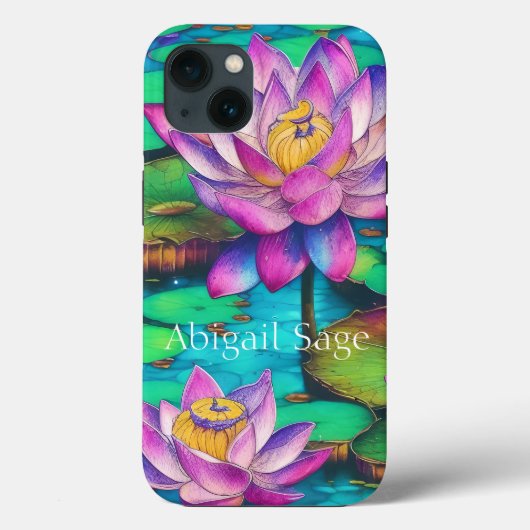 Gepersonaliseerde prachtige roze Lotus Flower Scen Case-Mate iPhone Case (Achterkant)