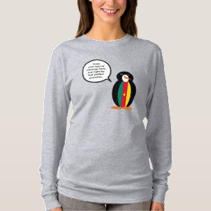 Gepersonaliseerde pratende mevrouw pinguïn uit Kam T-shirt